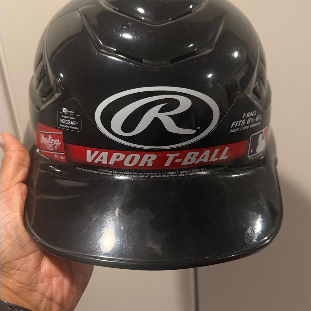 Rawlings Black Vapor T-Ball Helmet - Picture 3 of 5